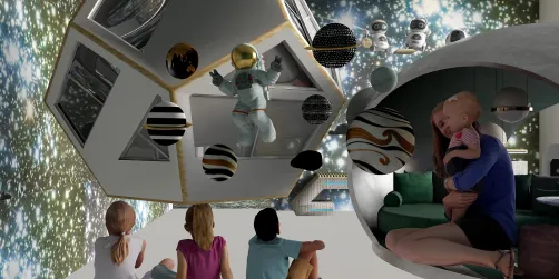 Weightlessness exhibit room