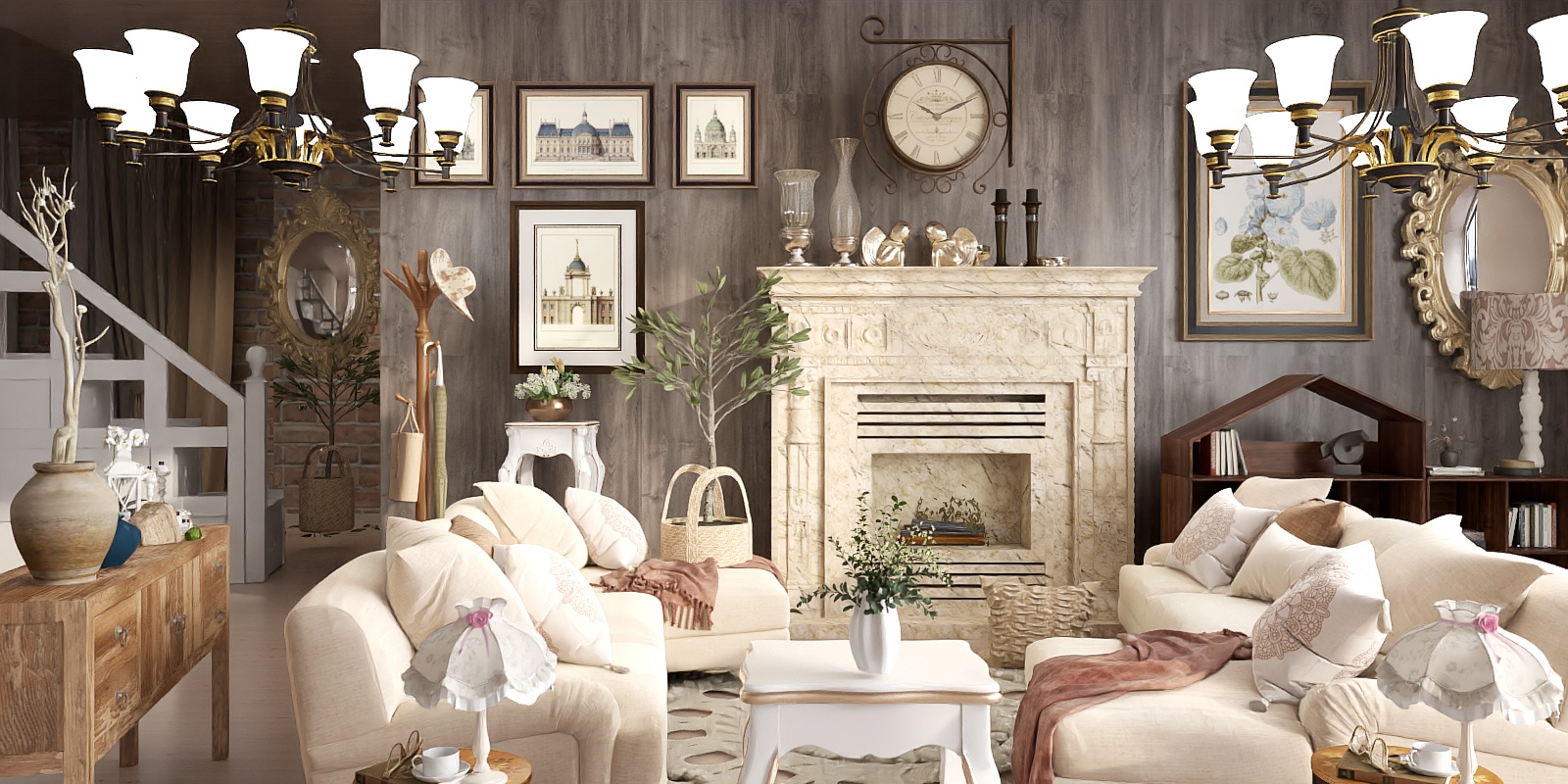 American Country Style Living Room