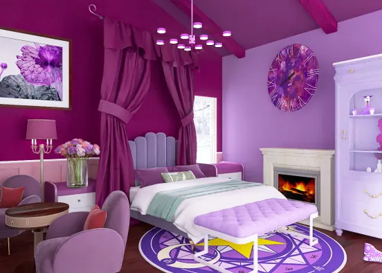purple 💜 room Design Rendering