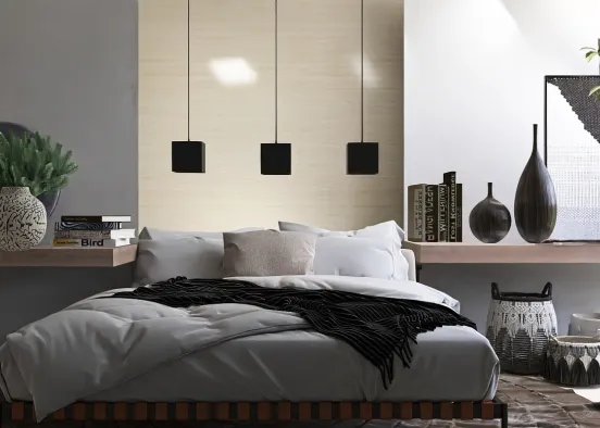 # 2 contemporary: bedroom Renderização de Design