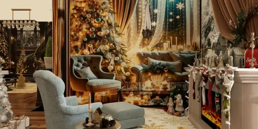 Enchanted Christmas Living Room