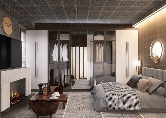 royal winter luxury bedroom design  Design Rendering