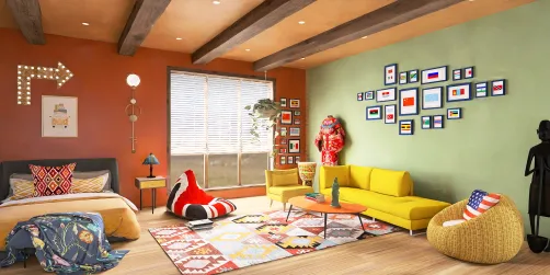 Chambre déco voyages 