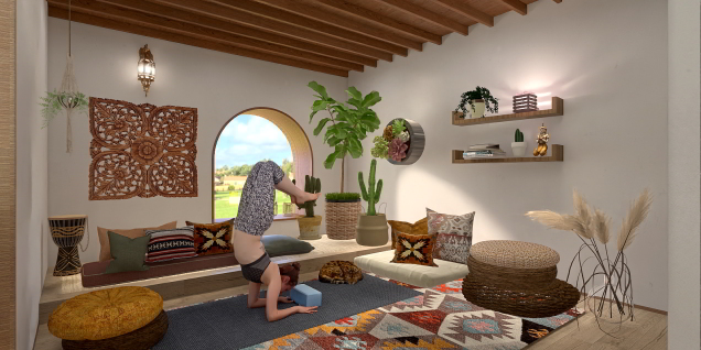 Peaceful earthy living with my cat