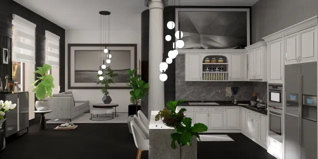 luxe mooie uitstraling keuken woon kamer