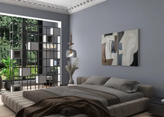 # cosy bedroom with natural light Визуализация дизайна