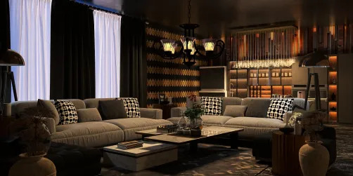 Elegant living room for a warm family💖