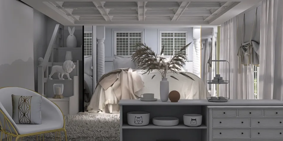 modern living room with elegant furniture arrangement showcasing minimalist décor style, designed using Homestyler's smart furniture layout feature for optimal space utilization.