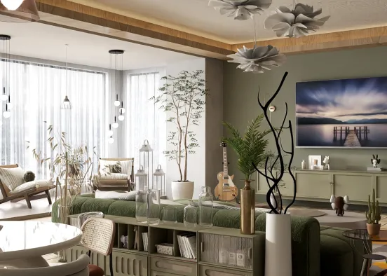 # just a green wall Renderização de Design