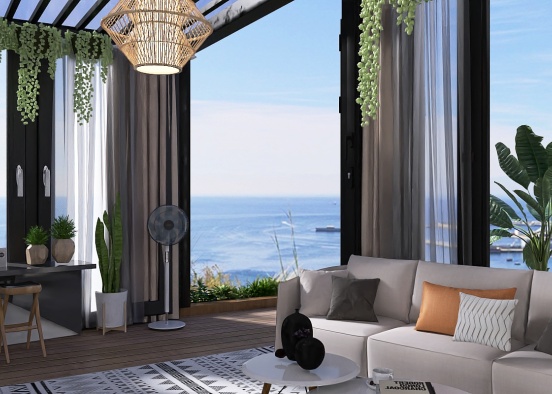 cozy beach villa Design Rendering