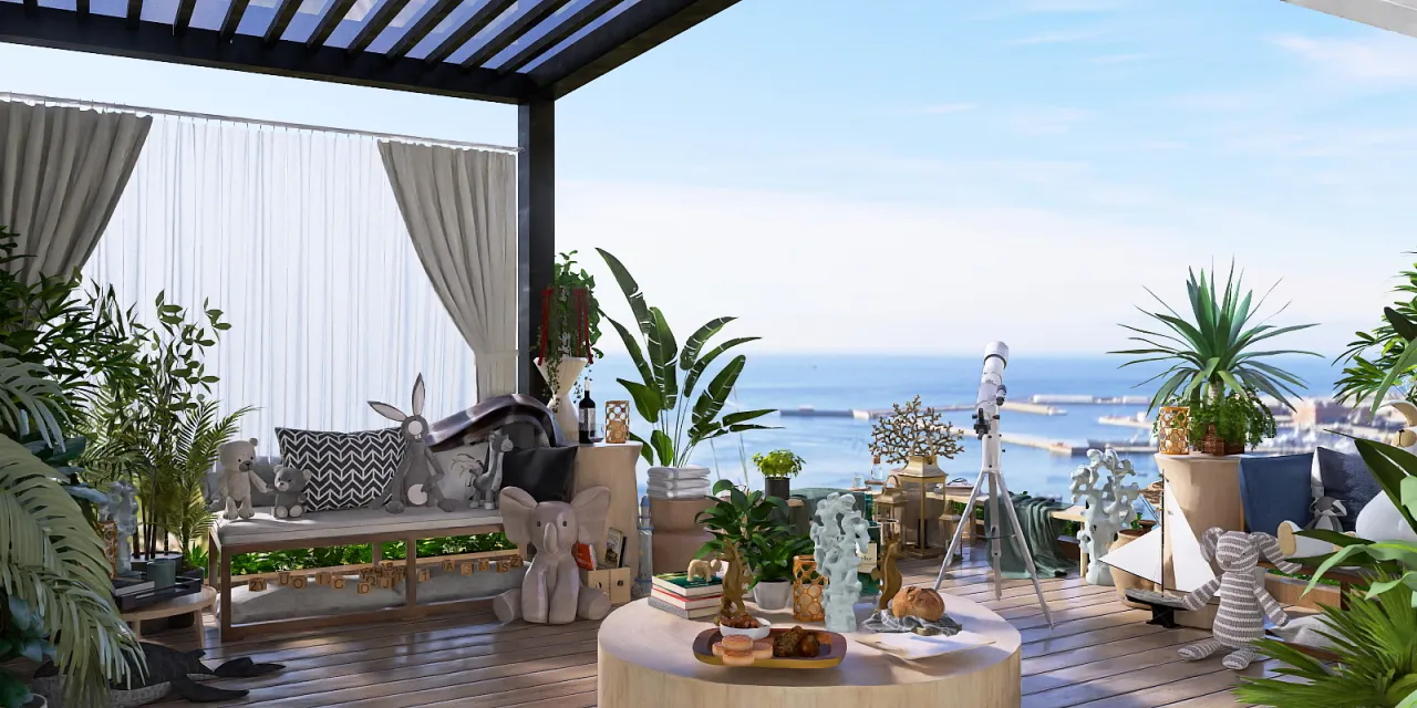 a woman sitting at a table in front of a large window 