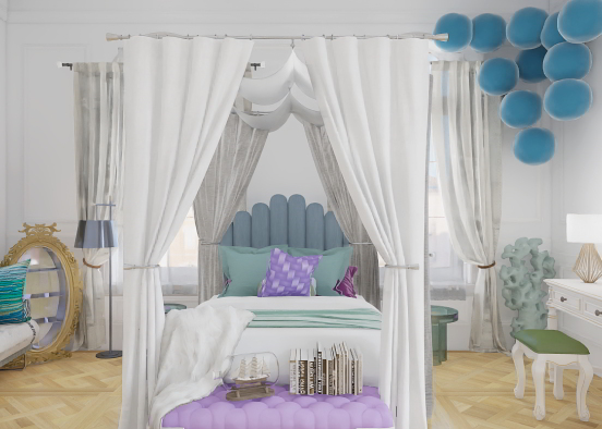 Mermaid bedroom Design Rendering