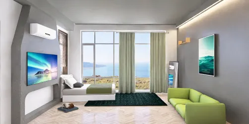 habitación verde