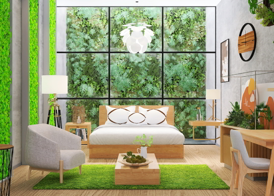 ECO Style Bedroom  Design Rendering