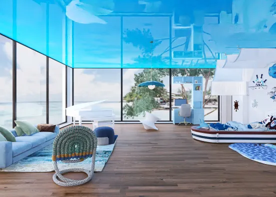 Ocean themed bedroom 🌊 Design Rendering