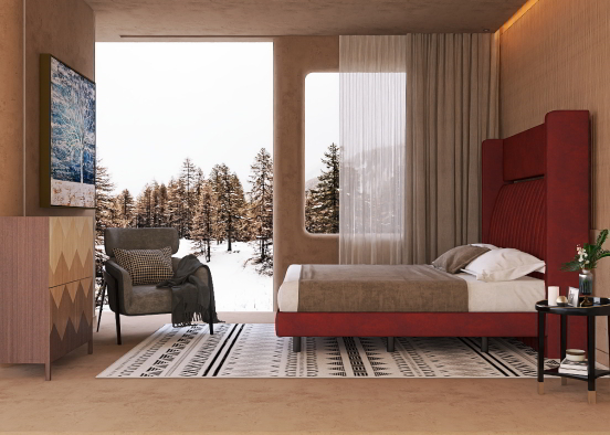 Simple bedroom Design Design Rendering