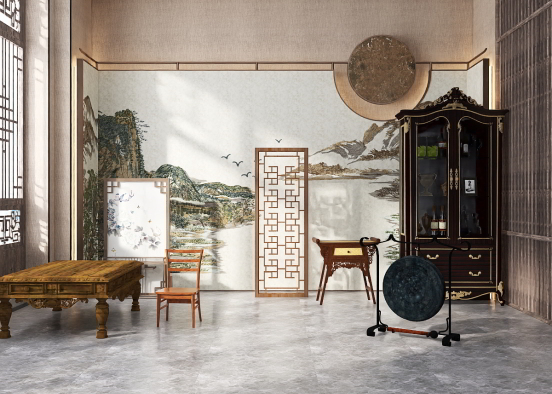 Traditional Chinese interior 2 Design Rendering