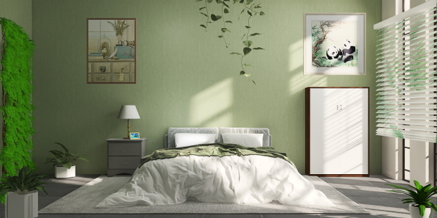 Cottagecore / green themed bedroom 