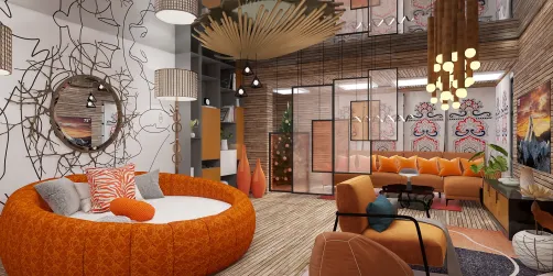 Orange Bedroom 