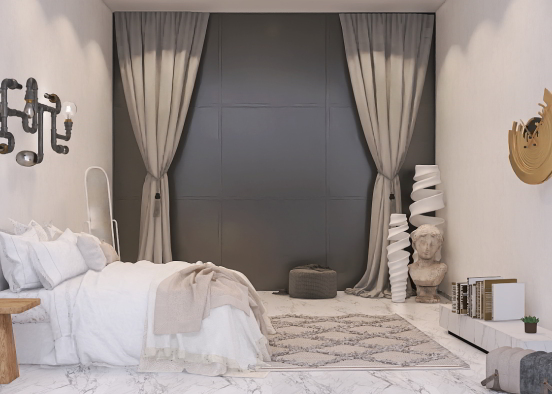 a beautiful bedroom Design Rendering