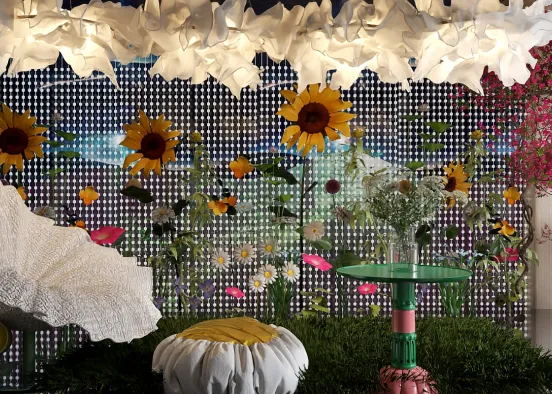 # April showers bring May flowers Renderização de Design