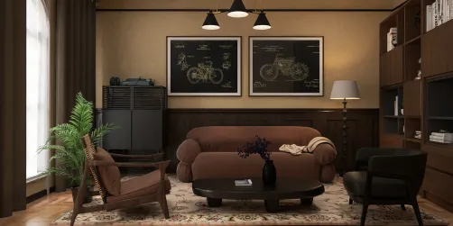 cozy living room with stylish furniture arrangement in a contemporary style optimizing interior space using Homestyler's smart furniture layout feature