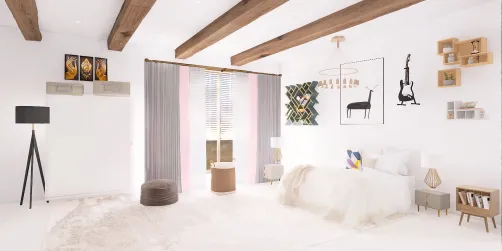 Chambre blanche apaisante
