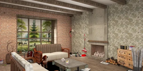 Fixer-Upper Challenge livingroom "before"