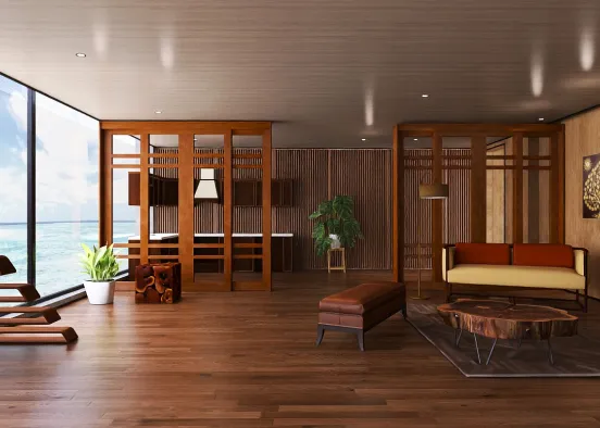 dune living room  Design Rendering