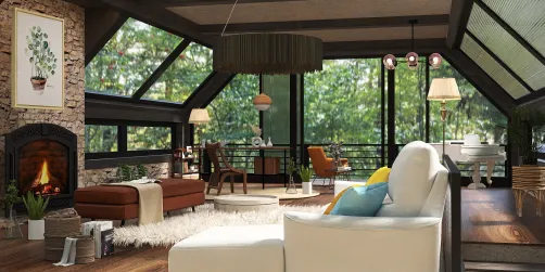 Uma adorável sala íntima 