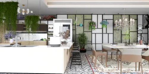 kitchen w dining room