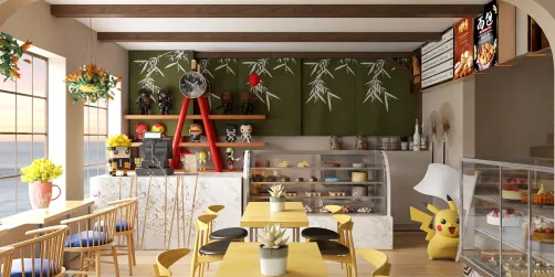 Bakery and café in Japan 