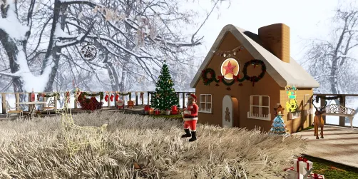 Christmas in the tiny gingerbread home 🏡
