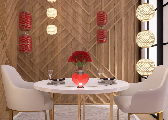 the more intimate design for a valentines dinner Design Rendering