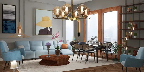Soft blue living room idea 💡🩵