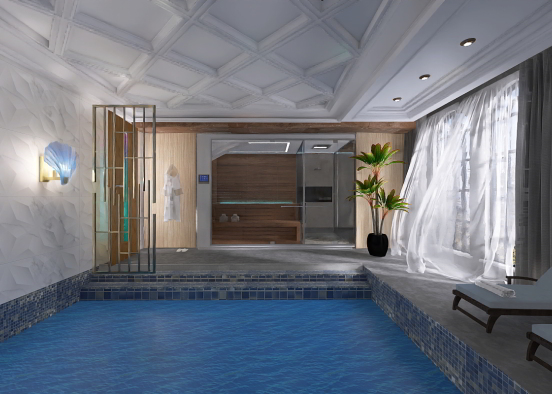 Pool & Sauna  Design Rendering