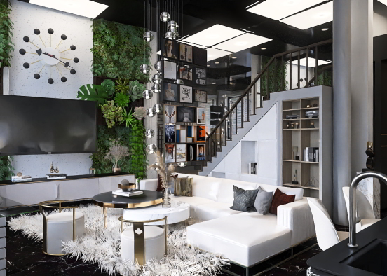The Luxury modern style apartment Design Rendering