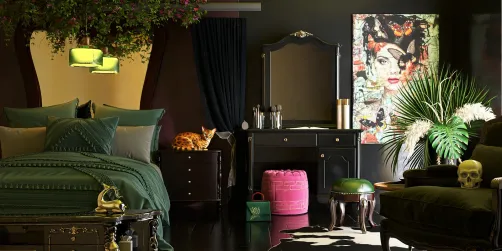 .Goth fairy teen bedroom.