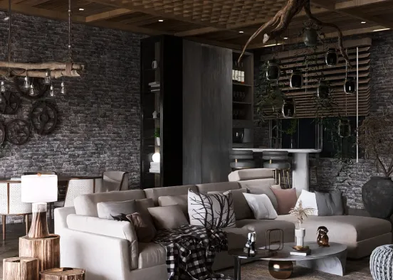 # Industrial/Rustic Renderização de Design