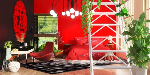Chambre rouge et noir 