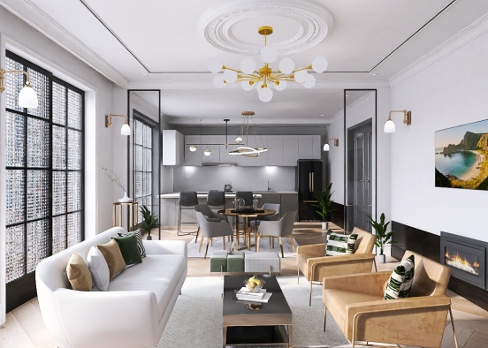 Modern Highrise Apartment Design Rendering