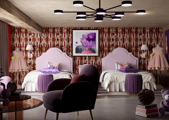 Bea and Benny room. Design Rendering