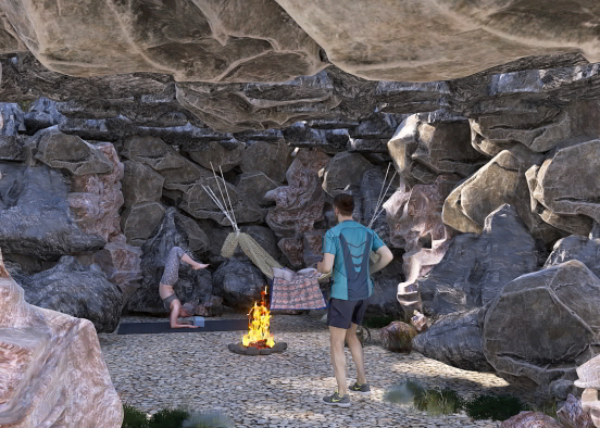 Hiking Through the Caves Design Rendering