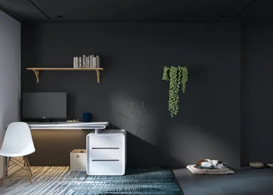 Bedroom/Office Design Rendering