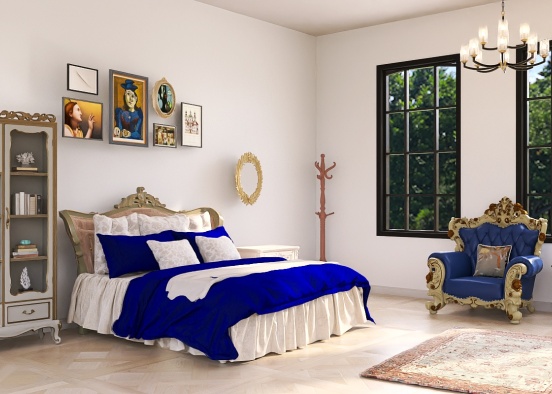 Medieval royal bedroom Design Rendering