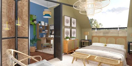 Rattan bedroom 