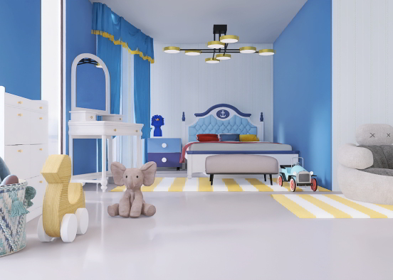 baby boy bedroom Design Rendering