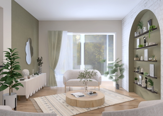 cozy livingroom - modern Design Rendering