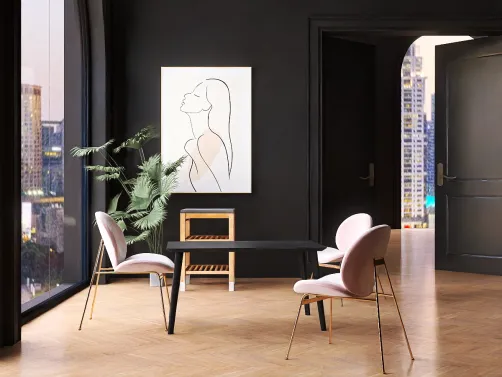Black Dining Room