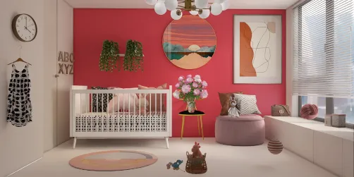 Girly Simple Baby Room